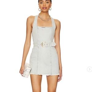 Show Me Your Mumu Duncan Halter Dress in Blue Jay